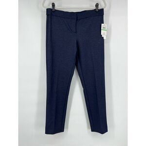 NEW Amanda & Chelsea ContemporaryFit AnklePant MetallicBlue Size 8 Elastic Waist